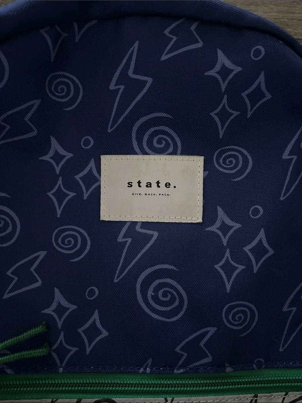 STATE Mini Kane Backpack with Lightning Bolt Patterned Front Pocket